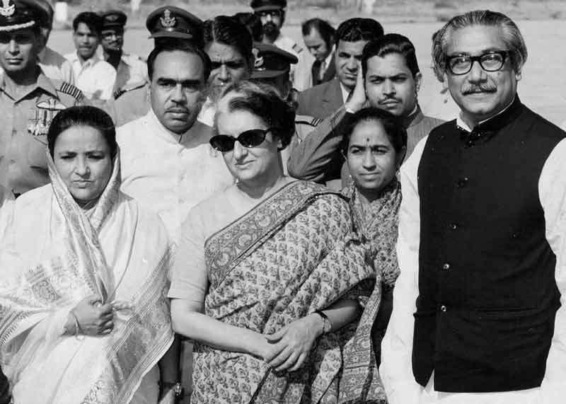 Prime Minister Indira Gandhi with Sheikh Mujibur Rahman